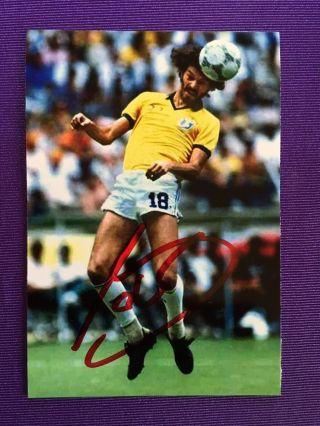 Socrates Hand Signed Autograph Photo Offers Welcome Brazil Footballer
