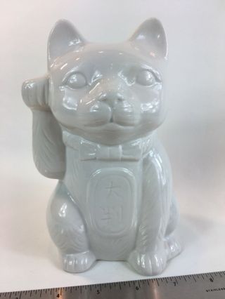 Fortune Pottery Maneki Neko Beckoning Cat Lucky Good Luck Right Paw Raised