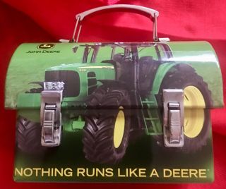 John Deere Metal Small Lunch Box Immaculate By Tin Box Company Made Of Steel