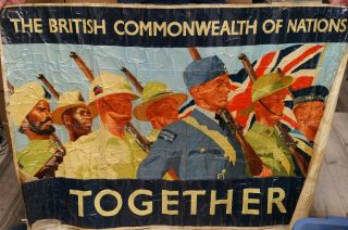Ww2 British Commonwealth Together Propaganda Poster