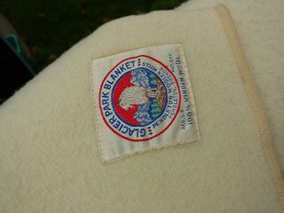Vintage Glacier Park Blanket 100 Virgin Wool Pendelton 88 