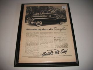 1950 Buick Vintage Print Ad Garage Art Collectible " Buick 