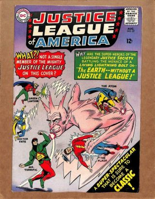 Justice League Of America 37 - - 1st Sa Mr.  Fantastic Dc Comics