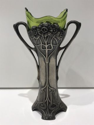 Wmf Silver Plate Art Nouveau Posy Vase With Glass Insert Jugendstil Secessionist