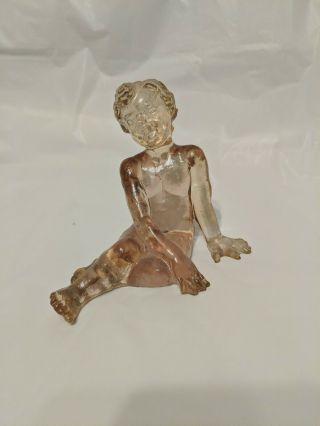 Rare Vintage Dorothy Thorpe Lucite Acrylic Cherub Statue Figurine Mid Century 