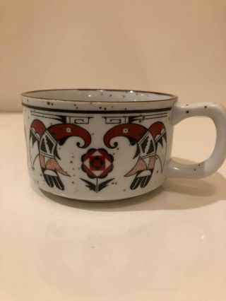 Vintage Native American Indian Coffee Mug Soup Cup Tribal Art Eagle 1960’s Japan