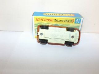 Matchbox Trans.  S/f No.  41 - A Ford Gt Bronze Body,  Rare Light Yellow Base,  Widemib