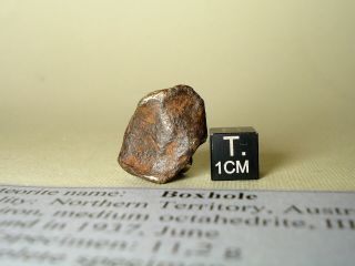 Meteorite Iron Boxhole,  Australia,  Complete Specimen 11,  2 G