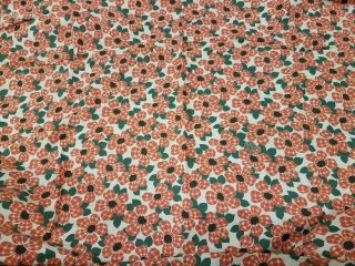 Vintage Full Feedsack: Red and White Gingham Flowers 3