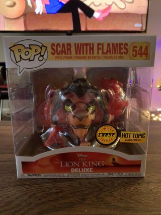 Funko Pop Disney Lion King Scar With Flames Red Chase Hot Topic Excl See Desc