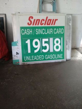 Gas Oil Vintage Collectable Antique Sinclair Canopy Sign Huge 43 " /43 " Just Plast