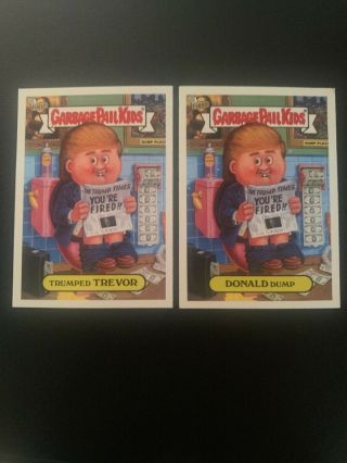 2005 Garbage Pail Kids “2card Lot” Donald Dump And Trumped Trevor