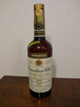 Canadian Club Whisky 6 Years Old Vintage 1966 Bottle Vintage Distillery