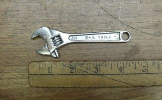 Old Tools,  Vintage S - K,  4 " Adjustable Wrench,  9/16 " Capacity,  Usa,