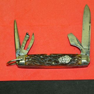 Vintage Remington Umc Pocket Knife,  Boy Scout,  U.  S.  A.  Early Rare Acorn