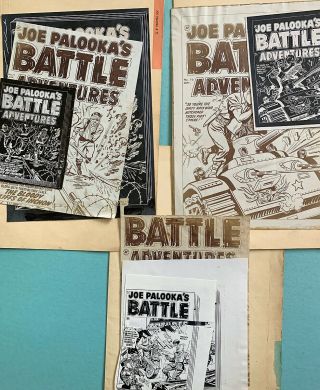 Harvey Archives: Cover Proofs Joe Palooka’s Battle Adventures 71 - 73 Korea 1952