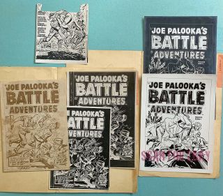 Harvey Archives: 1952 Cover Proofs Joe Palooka’s Battle Adventures 67 - 70 Korea
