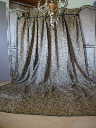 Gorgeous 19th Century French Chateau Woven Bed Drape