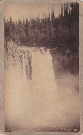 Vintage Photograph Waterfall Snoqualmie Falls Washington East Of Seattle Wa