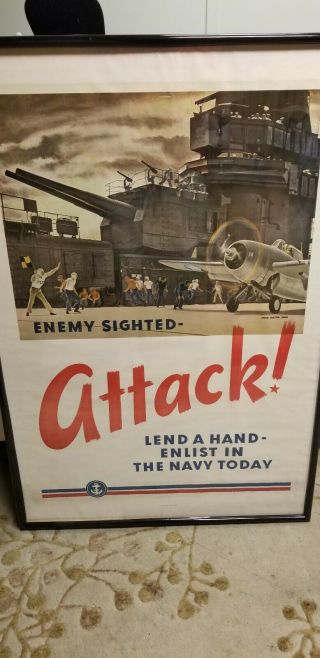 1942 Ww Ii Poster Attack John Falter