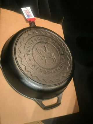 Rare Tennessee Squire Jack Daniels Whiskey Lodge Cast Iron Skillet Man Cave Item