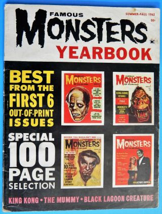 1962 Warren Famous Monsters Of Filmland Yearbook King Kong Creature Black Lagoon