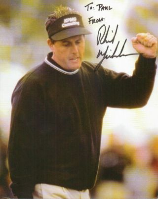 Phil Mickelson - Golfer - Masters/pga/open Champion - Autograph Photo