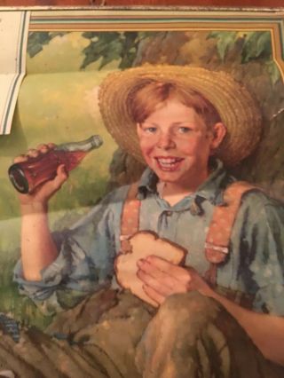 Old Coke 1931 Coca Cola Calendar Norman Rockwell Barefoot Boy 3