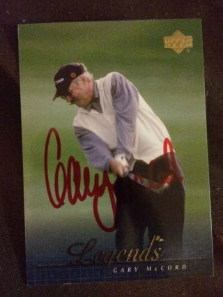 Gary Mccord Signed Pga Tour Golf Card Autographed
