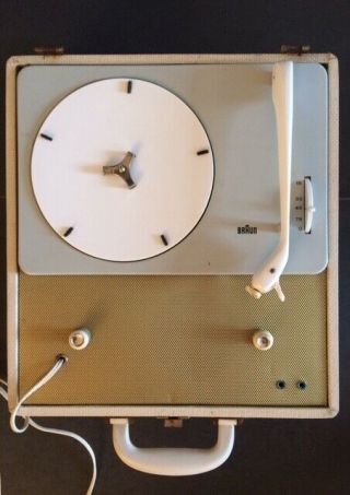 Braun Design Dieter Rams Record Player Turntable Pc3 Suitcase Moma York