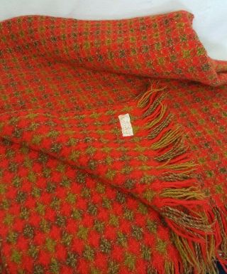 Vintage Pendleton Pure Virgin Wool Plaid Blanket Throw 60 " X 48 "