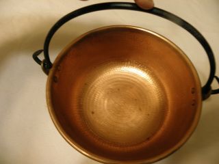 Vintage hammered copper jam pan,  Villedieu,  France 2