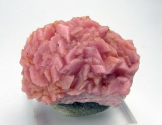 Rhodochrosite Pink Cubic Crystals On Matrix From Peru. .  Gorgeous Rhodo.