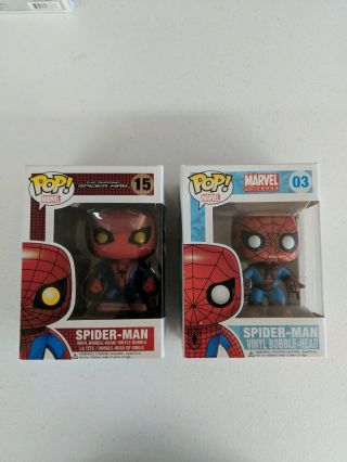 Funko Pop Marvel The Spiderman 15 Bobblehead -.  Spider Man 03