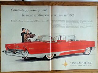 1956 Lincoln Ad 1956 Hudson Ad 1955 7 Up Christmas 1955 Shields Jewelry Mens Ad