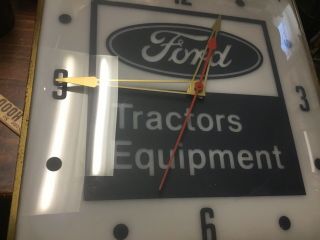 1970 Ford Tractors Equipment Clock Neon Light Pam Electric Clock Co.
