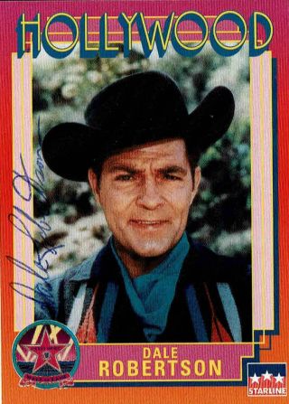 Dale Robertson (d.  2013) - Actor - Hollywood Walk Of Fame - Autograph Trading Card