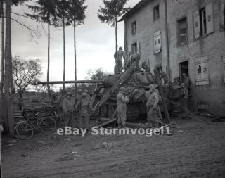 Outstanding Wwii Photo Negative Captured German Tiger Tank Panzer