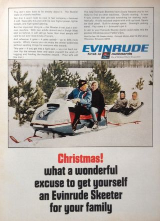 1967 Ad (pbp4) Evinrude Motors,  Milw. ,  Wis.  Evinrude Skeeter Snowmobile