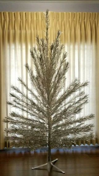 Vintage Aluminum Christmas Tree Sapphire By Regal 6 - 1/2 Ft Large