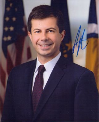 Pete Buttigieg Mayor Presidential Candidate 2020signed 8x10 Photo With