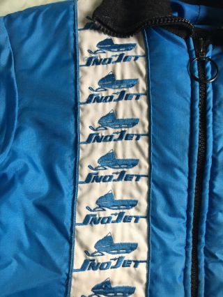 Vintage Sno - Jet Snowmobile Jacket 1970 ' s Blue Zipper Large Horizon Snojet Patch 2