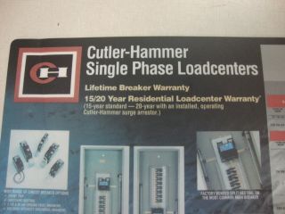 Cutler - Hammer Single Phase Load Center Chart Counter Mat 2