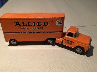 Vintage 1960 Tonka Allied Van Lines Moving Semi Truck