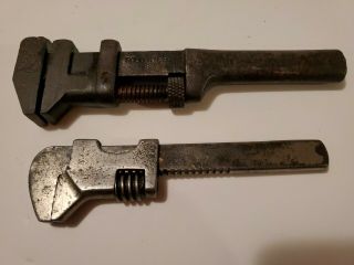 Two Small Solid Steel Adjustable Wrenches - F.  L.  Mfg.  Co.  Newark N.  J.  - Bicycle
