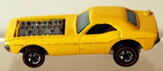 Dte 1973 Hot Wheels Redline 6982 Yellow Enamel Show Off W/brown Interior
