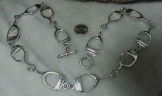 Vintage Sterling Silver Native American Horse Shoe Bridle Necklace for Women Men 3