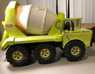 Mighty Tonka Ready Mixer 1970’s Concrete Cement Mixer Truck 20” Never Cleaned