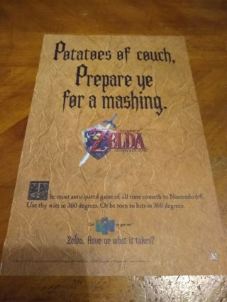 Legend Of Zelda: Ocarina Of Time - Vintage Comic Book Ad (1998)
