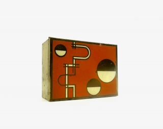 Rare German Bauhaus Avantgarde Art Deco Case 1925 Metal Box